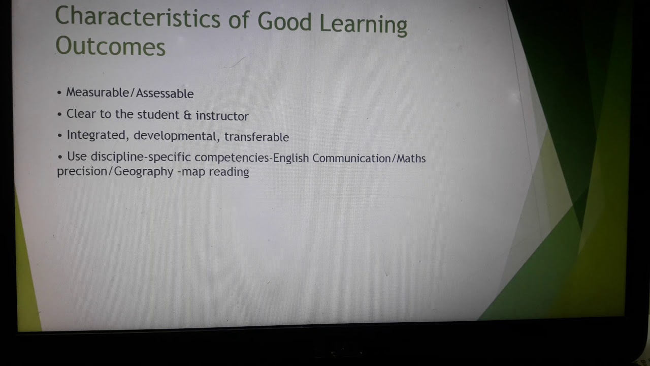 Learning Outcomes-Meaning and Writing Statements/Assessment of Learning ...
