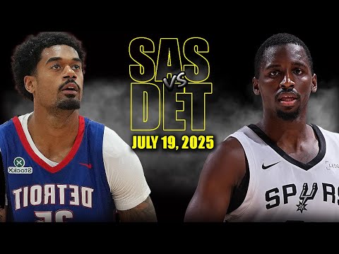 San Antonio Spurs Vs Detroit Pistons Full Game Highlights July 19 2025 NBA Summer League 