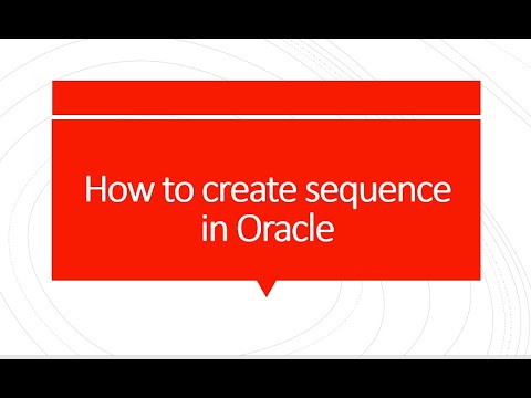 How to create sequence in oracle in windows 10 (Tamil)