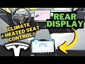 Tesla Mini Climate Control Rear Display | Model Y - Model 3 | Passenger Heated Seat Control Install