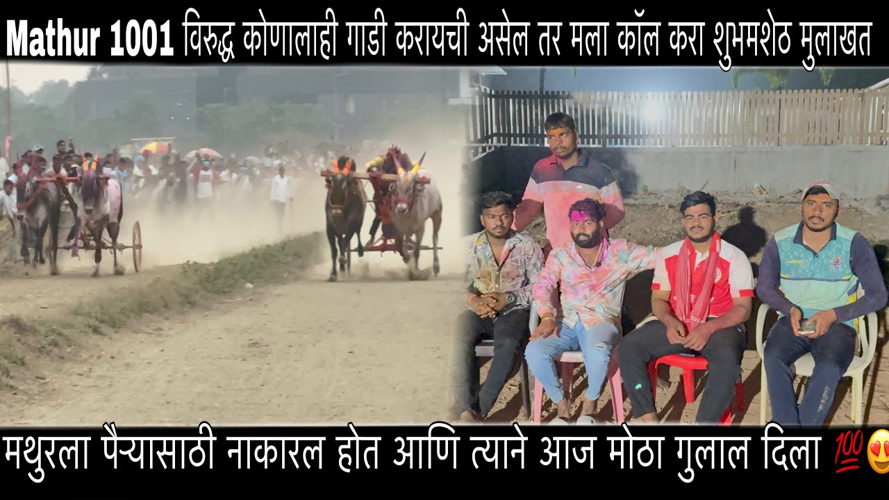 Mathur 🆚 सैराट किस्मत | Mathur 1001 विरुद्ध कोणालाही गाडी करायची असेल तर मला कॉल करा शुभमशेठ मुलाखत