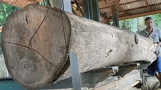 spectacular teak wood making blocks at the sawmill