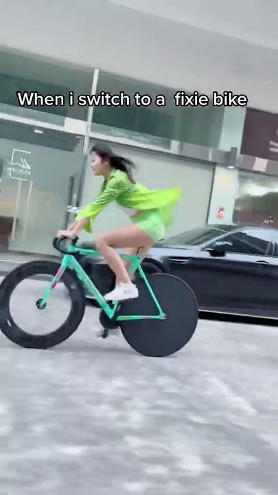 Foldable bike VS Fixie bike 😂 #shorts #bicycle
