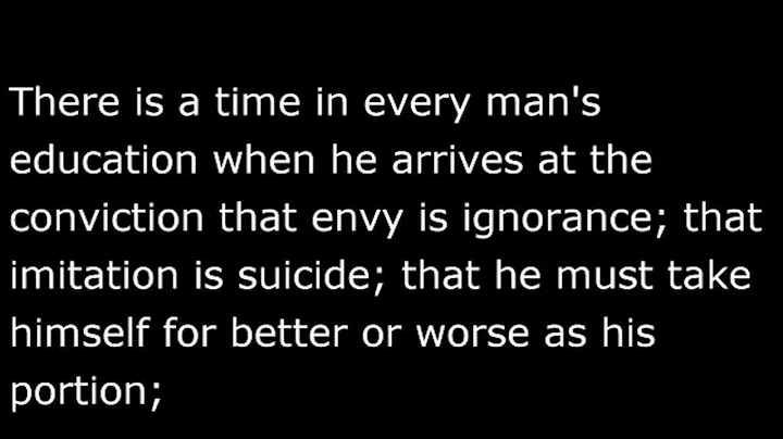 Self-Reliance by Ralph Waldo Emerson - DayDayNews