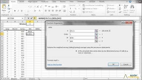 Tutorial - Weighted-moving average (WMA) in Excel