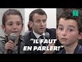 Macron face au harcèlement scolaire raconté par des enfants