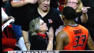 Marcus Smart Shoves a Fan.