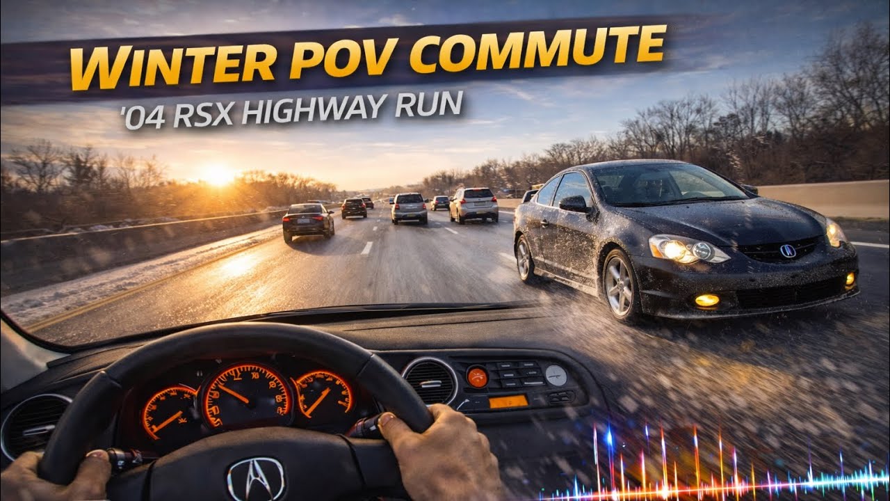 2004 Acura RSX - POV Morning Winter Highway Run House Music Mix (4K )