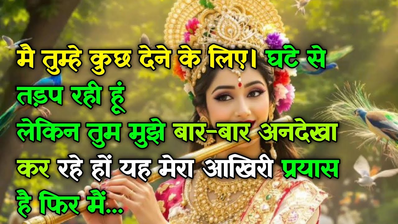 🌄 मै तुम्हे कुछ देने के लिए। घंटे से तड़प रही हूंलेकिन तुम मुझे बार-बार...#radharani #radhakrishna 