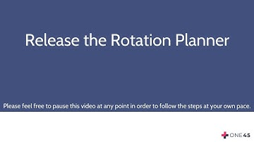 Release the Rotation Planner