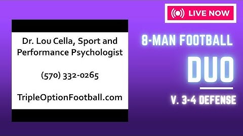 8-Man Football: Running Duo v. 3-4 Defense