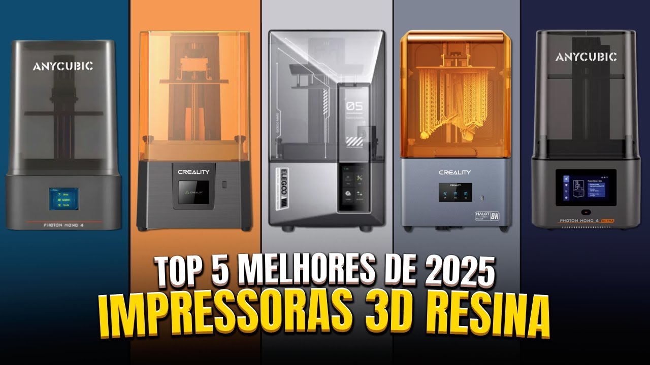 Qual IMPRESSORA 3D de RESINA Comprar em 2025? 5 Melhores Resina ✅