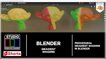 Blender 3.0 interesting gradient shading. Shading different color without divide mesh  #shorts