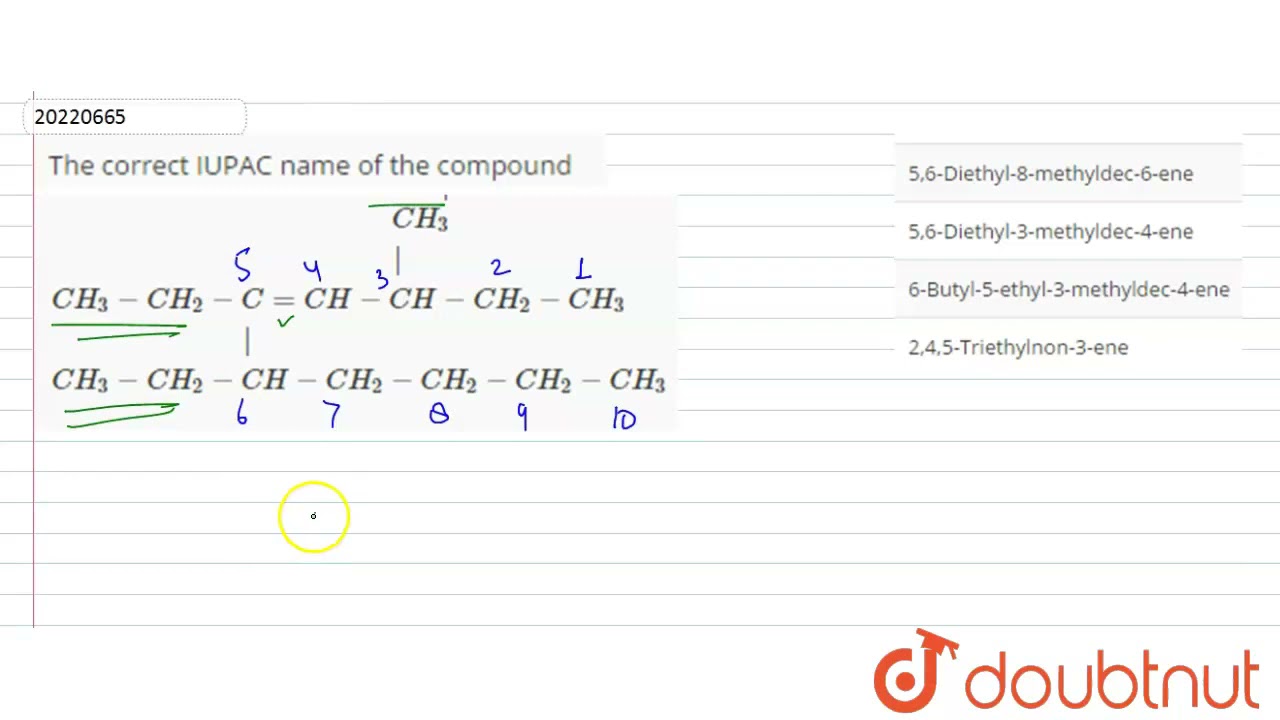 The correct IUPAC name of the compound... - youtube