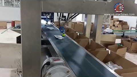 Salt bag robot hand sorting feeding cartoning machine automatic robot hand pick sorter encasing line