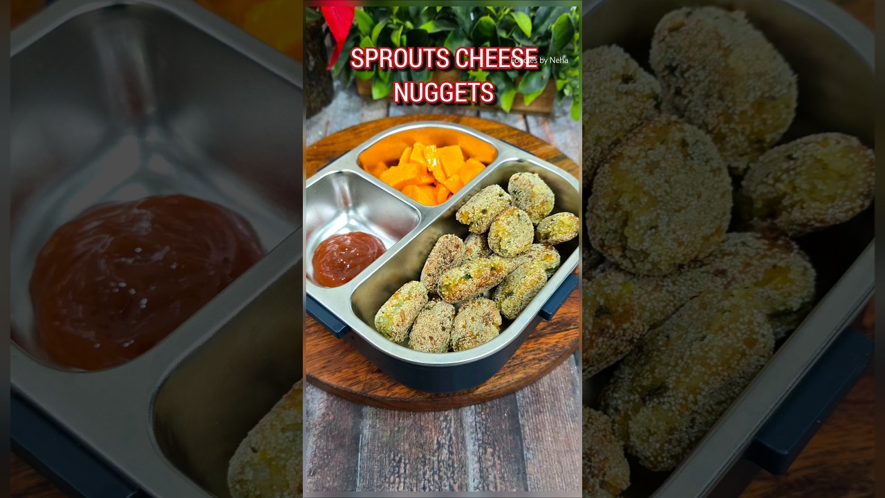 Healthy Moong Dal Nuggets | Kids Tiffin Recipe😍#shorts #foodiesbyneha #tiffin #nuggets #recipe #food