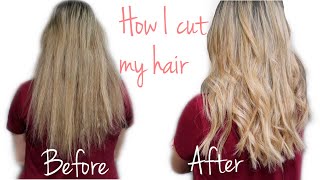 HOW TO CUT YOUR HAIR AT HOME| CUTTING MY DAMAGED HAIR OFF