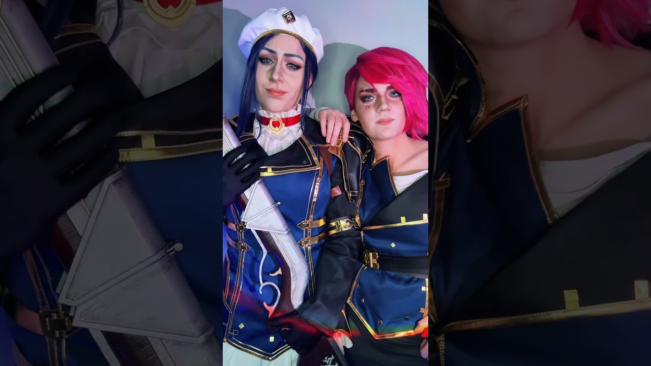 why choose when you can like both? 🤭 #arcane #caitvi #jayvik #cosplay #cosplayer #lgbt