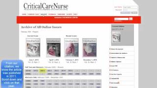 Nursing: How to Find a Journal Article