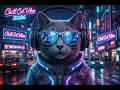 Chill Cat Vibes in Futuristic City