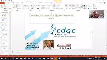 Ahmed Jassat - Oracle SQL Developer 17.3 DBA Functions made easy