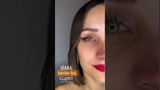 Renkli Lens - Claro Giana - Kehribar Tonu Bi Dünya Lens