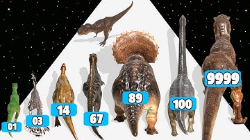 Dinos Evolution Run - Level Up Dinosaur Max Level Gameplay (Dino Evolution)