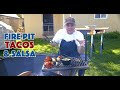Open Fire Pit Flank Steak Tacos Recipe - Fire Roasted Salsa - Glen And Friends - Fire Pit Cooking