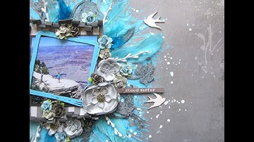 Mixed Media Layout with 7 Dots Studio Nature Walk collection