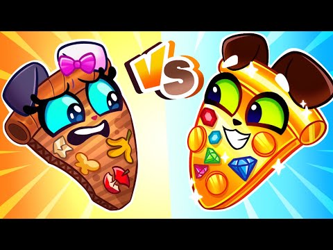 💎 Rich VS Poor Pizza 🍕 Kids Cartoons and Nursery Rhymes by Purr-Purr Tails 🐾