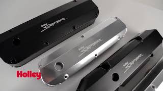 Holley Sniper Fabricated Aluminum Valve Covers - JEGS High Performance