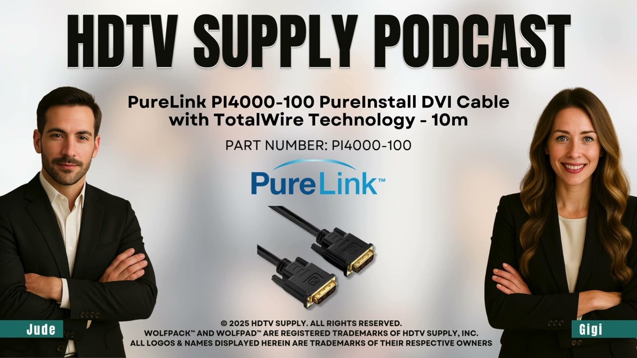 PureLink PI4000-100 PureInstall DVI Cable with TotalWire Technology - 10m