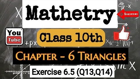 Class 10 Chapter 6, Triangles | Exercise 6.5 | Q13,Q14 | NCERT CBSE Maths