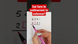 Sottrazioni in colonna #matematicaconlidia #matematica #perte #short #sottrazione
