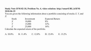 Exam IFM exercise for June 19, 2018