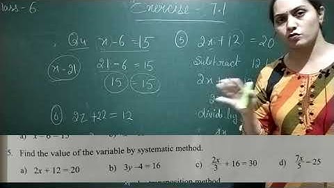 linear equation, exercise 7.1 question 4 to 6, wow maths,class 6