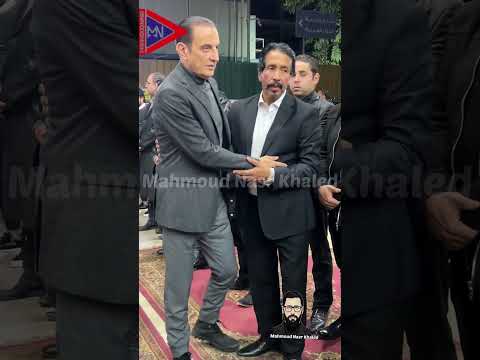 طارق علام في عزا ء زوجة الفنان مجدي فكري 