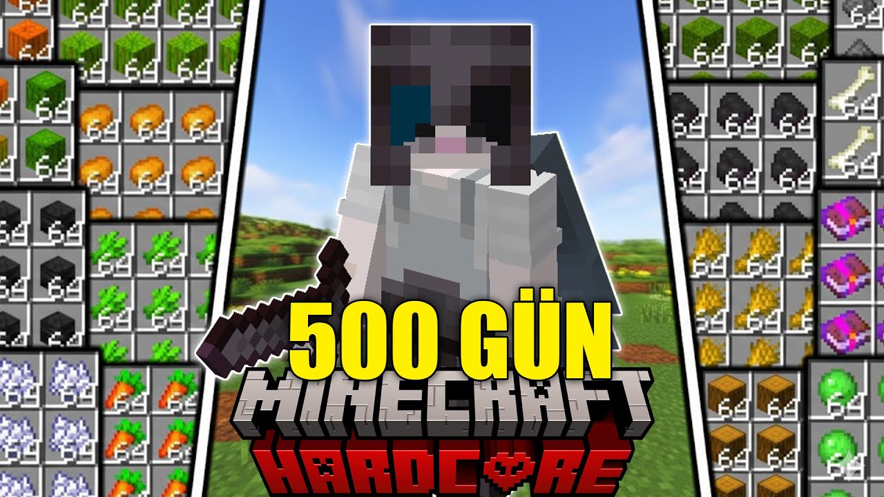 Hardcore'da 500 Gün Hayatta Kalmak (Minecraft TAM FİLM)