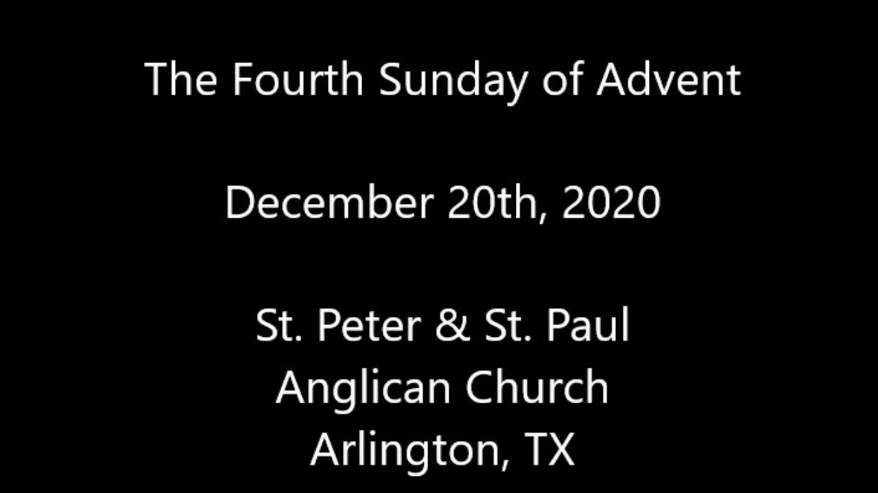 The Fourth Sunday of Advent YouTube