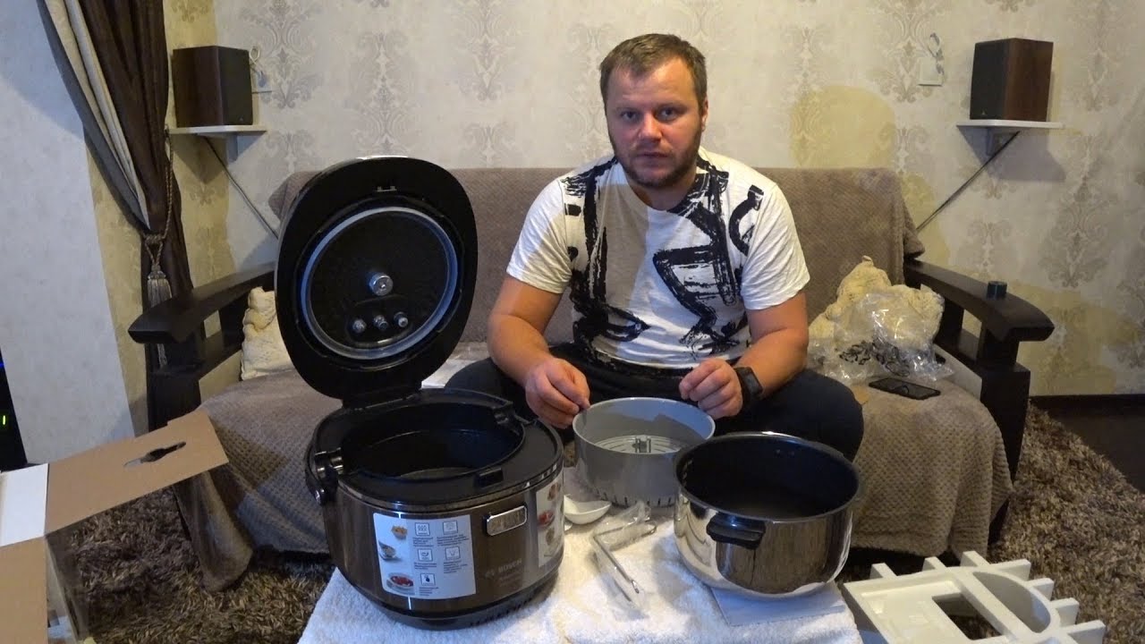 Самая ЛУЧШАЯ Мультиварка-скороварка BOSCH MUC88B68RU Распаковка - YouTube