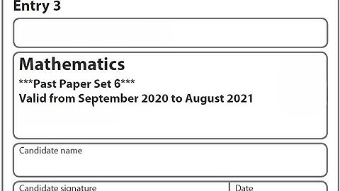 Functional Skills Maths E3 Past Paper 6 Pearson Edexcel