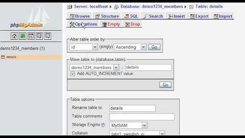 Copying a database table with phpMyAdmin