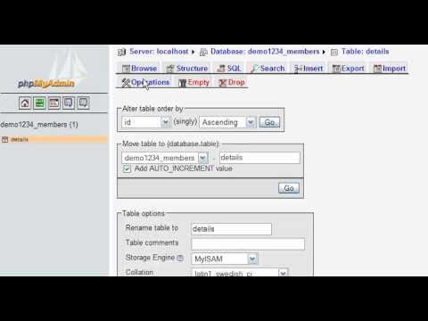 Copying a database table with phpMyAdmin - YouTube