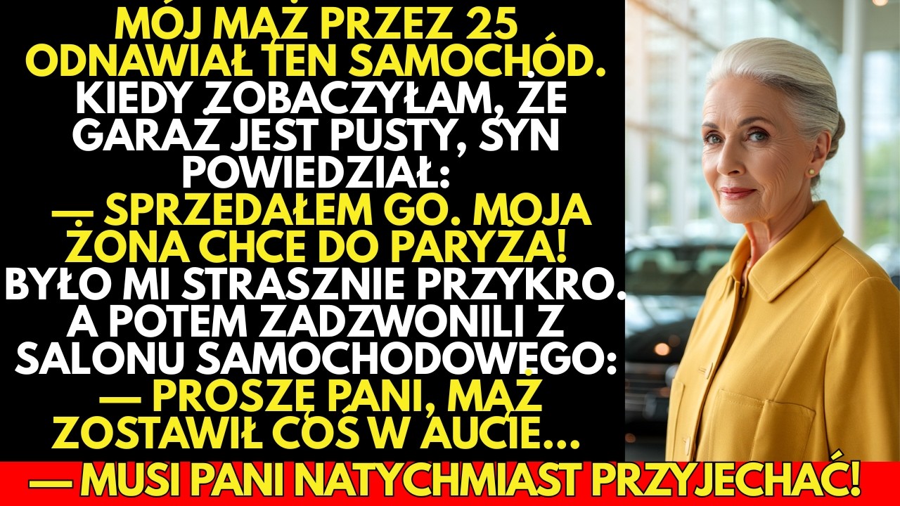 Syn SPRZEDAŁ samochód zmarłego ojca, żeby POJECHAĆ z żoną do Paryża. Ale potem zadzwonili z salonu…
