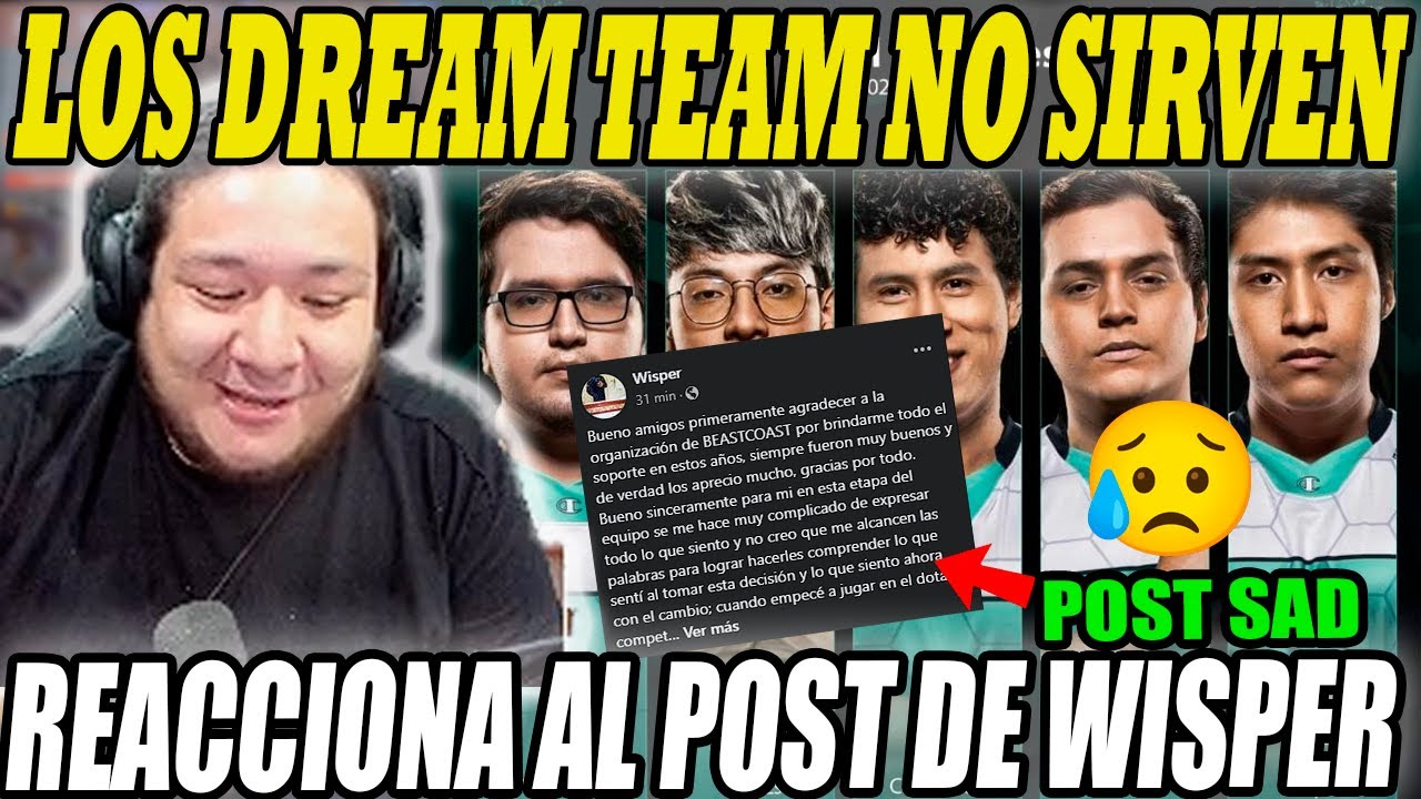 😳🥶KINGTEKA da su opinión acerca del nuevo DREAM TEAM "EG" + POST SAD de WISPER  | DOTA2