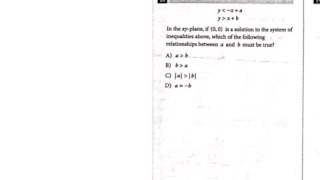 Information 2016 - SAT I Math - Practice Test 1 Section 4 - Q18 - 19 Guide