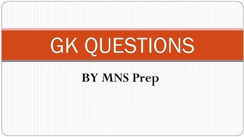 GK Questions | by @flora_fauna23