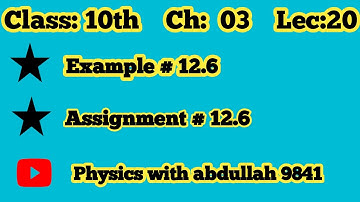 Example | Assignment  12.6 |