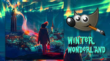 Winter Wonderland Challenge Speed Art In GIMP