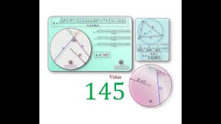 قانون يحسب نصف قطر دائرة بدلالة وترين وزاوية محصورة بينهما - اثبات لعلاقة الجيوب في المثلث